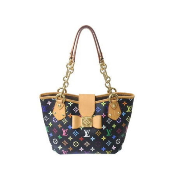Louis Vuitton Takashi Murakami Multicolor Annie Shoulder Bag Noir Black - Picture 1 of 9